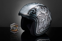 casco custom teschio pellerossa