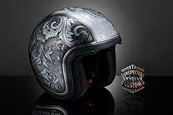 casco custom teschio pellerossa