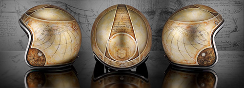 custom helmet leonardo vinci luxury