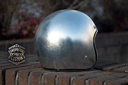 custom helmet full silver