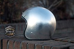 custom helmet full silver
