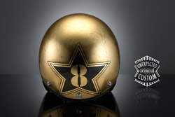 custom motorcycle helmet golden eight