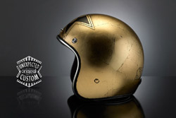 casco moto custom golden eight