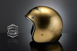 custom motorcycle helmet golden eight