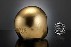 custom motorcycle helmet golden eight