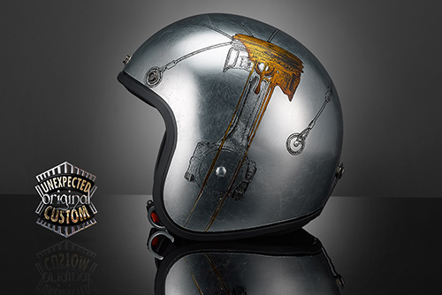 airbrush helmet custom custom helmet piston rods