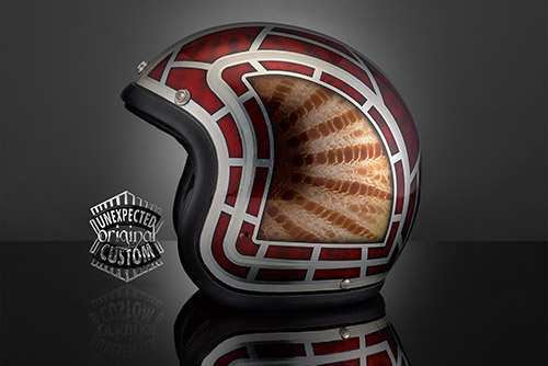 airbrush helmet custom custom helmet snake