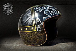 custom motorcycle helmet stardust