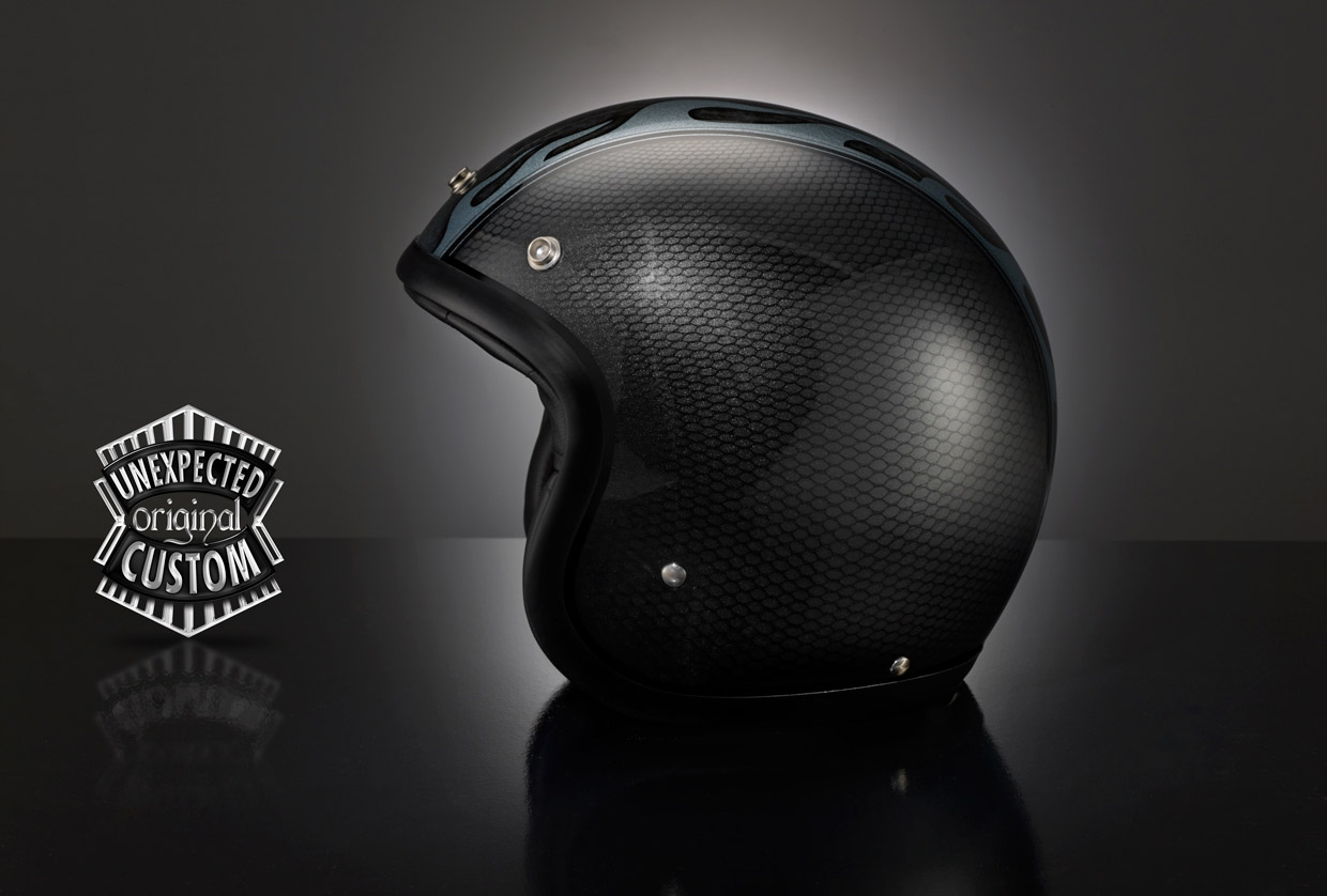 custom motorcicles helmet Flames Line