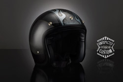 custom motorcicles helmet Flames Line