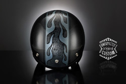 custom motorcicles helmet Flames Line