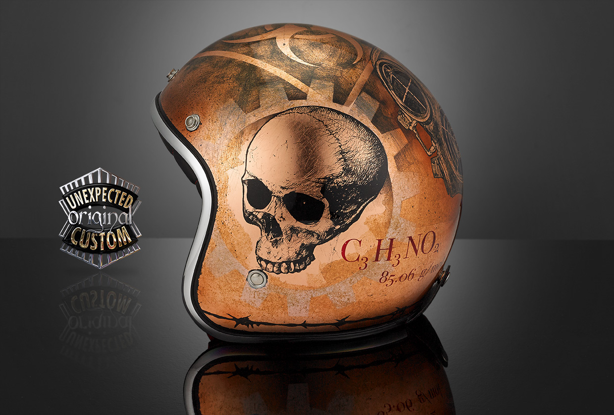 casco custom aerografato gasmask
