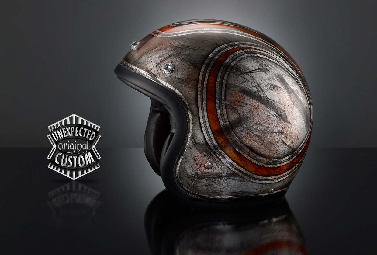 design grunge motorcycle helmet