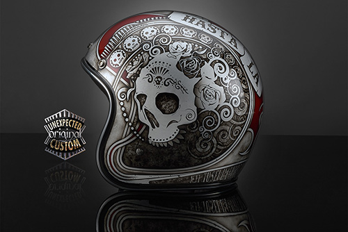 airbrush helmet custom custom helmet Hasta La Muerte