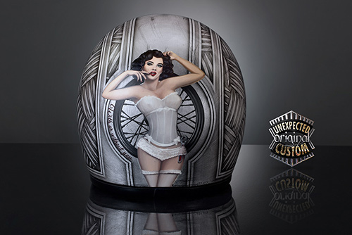 airbrush helmet custom custom motorcycle helmet miss scarlett