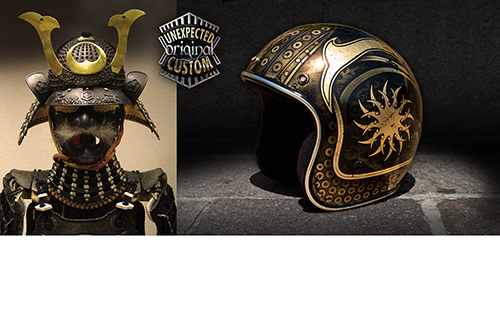 custom helmet airbrushed samurai