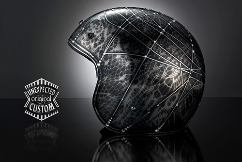 airbrush helmet custom design Spiderwoman Swarovski