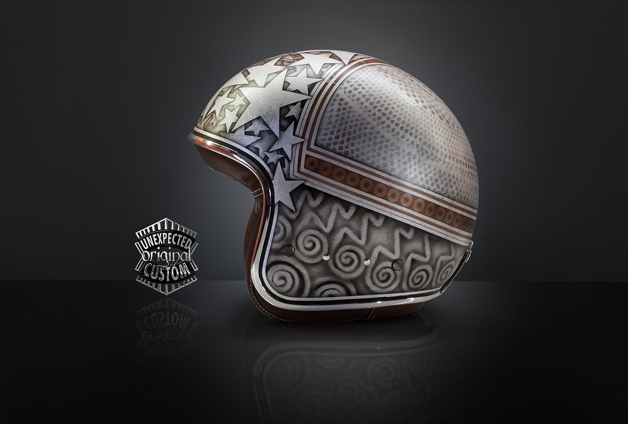 custom motorcycle helmet stardust