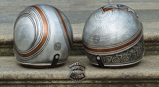 custom airbrush helmet Rusted Stardust
