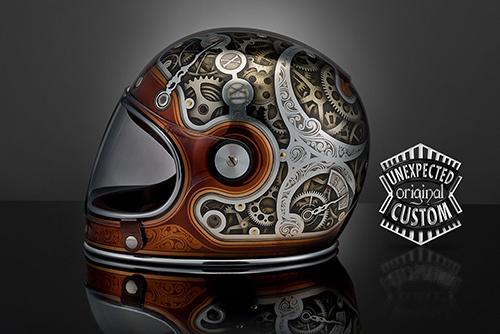airbrush helmet custom custom helmet Steampunk