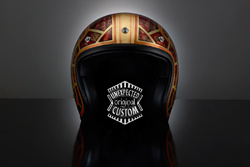 casco moto custom the snake