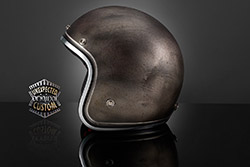 casco custom black rusted metal