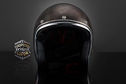 custom helmet black rusted metal