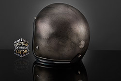 casco custom black rusted metal