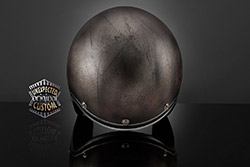 casco custom black rusted metal