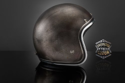casco custom black rusted metal