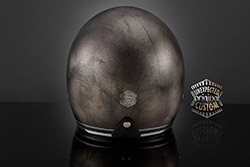 custom helmet black rusted metal