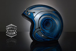 custom motorcicles helmet Flames Line