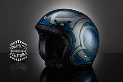 casco moto custom Flames Line