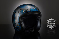 custom motorcicles helmet Flames Line