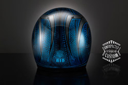 custom motorcicles helmet Flames Line