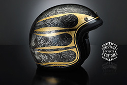 custom motorcycle helmet vintage stone