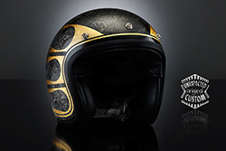 custom motorcycle helmet vintage stone