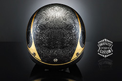 casco moto custom vintage stone