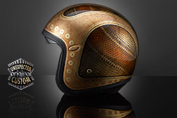 new vintage gold custom helmet