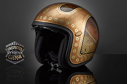 new vintage gold custom helmet