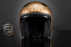 new vintage gold custom helmet