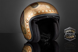 new vintage gold custom helmet