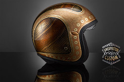 new vintage gold custom helmet