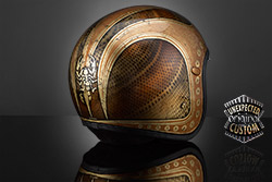 new vintage gold custom helmet