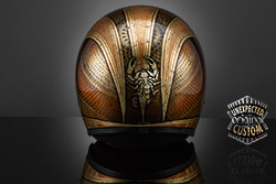 new vintage gold custom helmet
