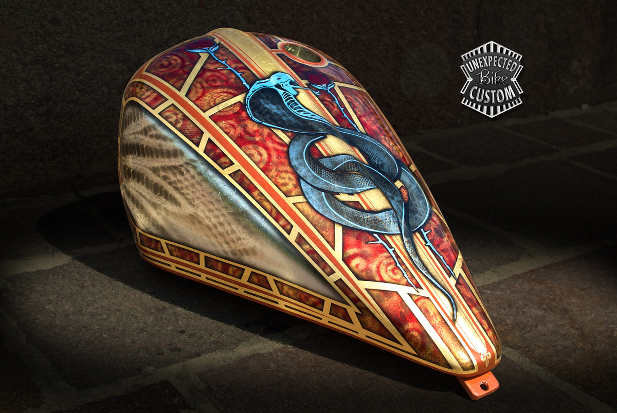 serbatio custom chopper The Snake