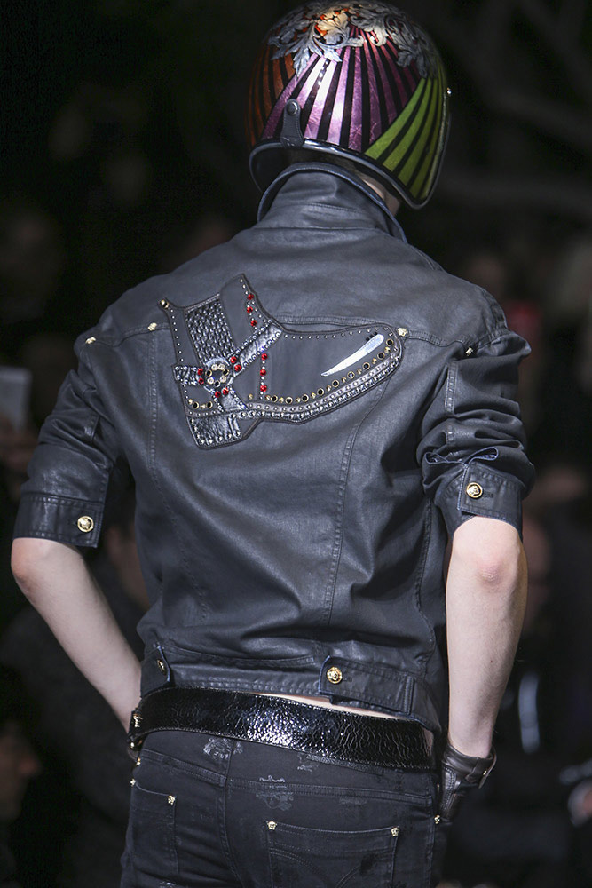 Unexpected Custom Helmets at Versace Fasion Show