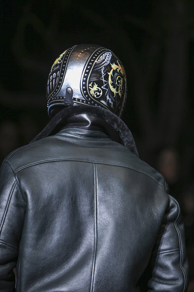 Unexpected Custom Helmets at Versace Fasion Show